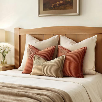 MIULEE Dark Rust Decorative Throw Pillow Covers - Image 6