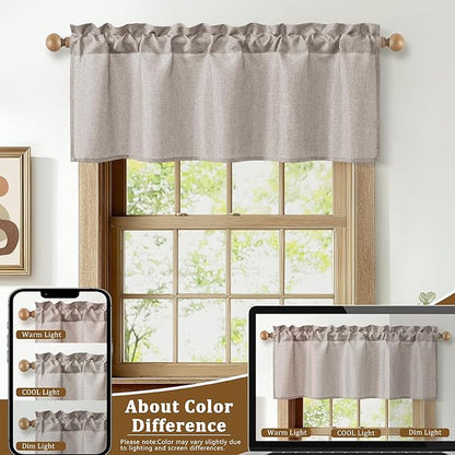 JIUZHEN Faux Linen Window Valance - Image 7