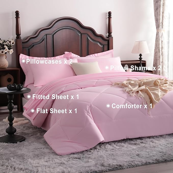 NTBAY Queen Comforter Set with Sheets, 7 Pieces Soft and Breathable Queen - Image 4