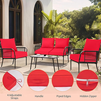 24x24'' Outdoor Chair Cushion Set of 2, UV&Fade Resistant Deep Seat Patio - Image 3