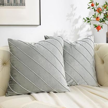 GIGIZAZA Decorative Velvet Pillow Covers 20x20, Living Room Square Cushion by GIGIZAZAFocusingonhomedecoration