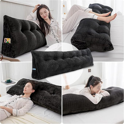 Large Bolster Triangular Headboard Wedge Backrest Positioning Support Bed Rest - Image 4