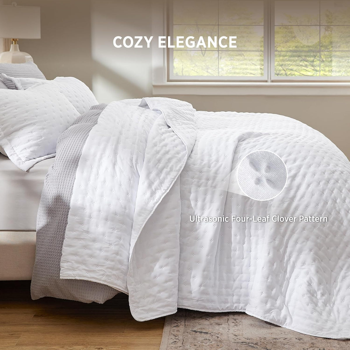 bedsure quilts queen size - lightweight comforter queen showing dimensions