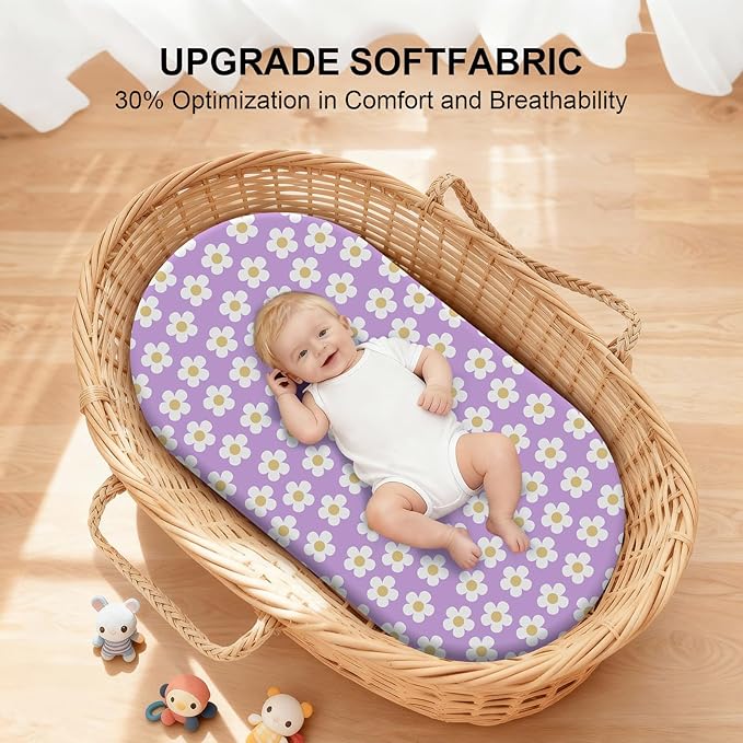 Baby Bassinet Sheets for Baby Boy Girls, Baby Delight, Angelbliss - Image 6