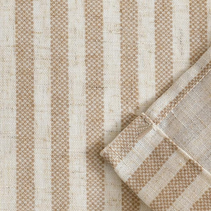 Vangao Stripe Farmhouse Kitchen Curtains 24 Inch Length Linen Cafe Curtains - Image 7
