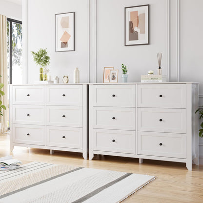 garveehome white 6 drawer dresser for bedroom, view 10