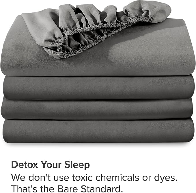 Bare Home 2-Pack Fitted Bottom Sheets Split King - Image 7