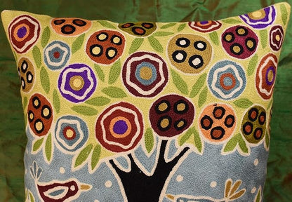 Blue Tree of Life Throw Pillow Cover Karla Gerard Floral Pillowcase Floral - Image 6