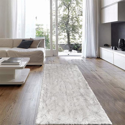 Latepis 2x5 Runner Faux Fur Rug White - Image 7