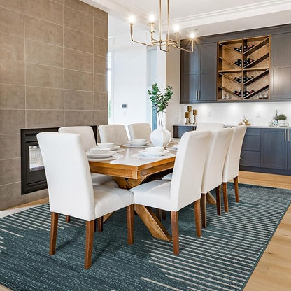 Rugshop Bohemian Stripe Stain Resistant High Traffic Living Room Kitchen - Image 7