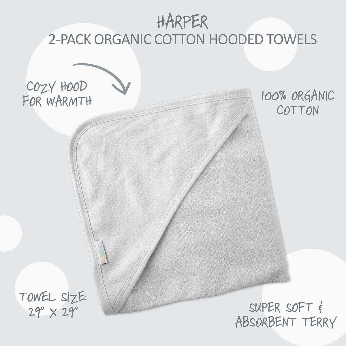 butterblu harper - 100% organic cotton hooded towels shown in use