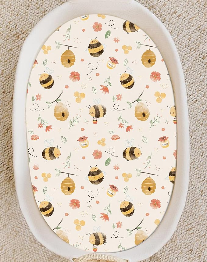 Bassinet Sheets for Baby Girls Boys 2 Pack, Fitted Baby Mattress Sheet for - Image 7