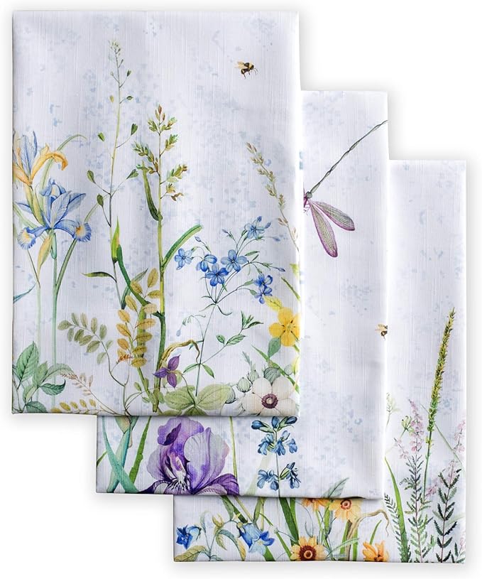 Maison d' Hermine Kitchen Towels Set of 3 100% Cotton 27.50" x 20" Reusable by MaisondHermine