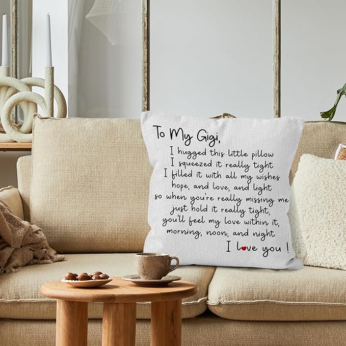 Gigi Gifts Throw Pillow Covers 18x18, Gigi Gifts - Image 3