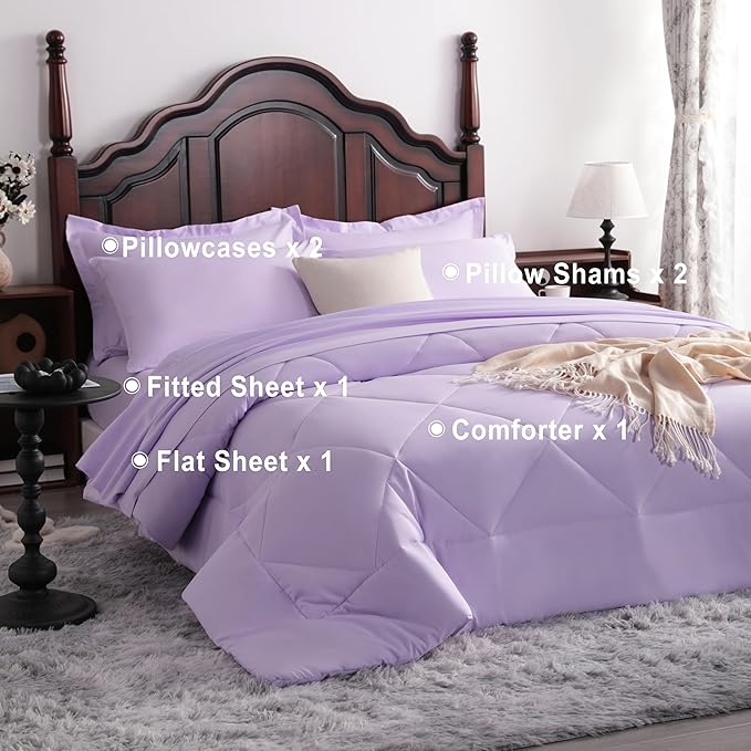 NTBAY Queen Comforter Set with Sheets, 7 Pieces Soft and Breathable Queen - Image 4