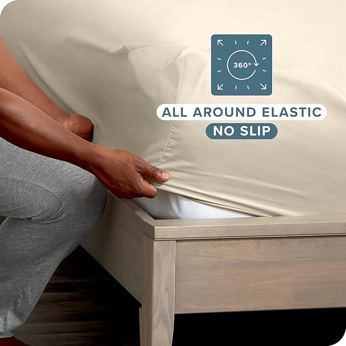 Bare Home 2-Pack Fitted Bottom Sheets Twin XL - Image 3