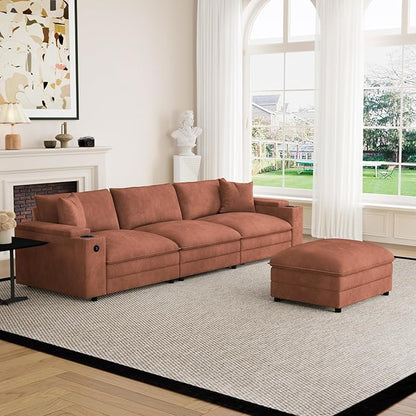 115" L Shaped Cloud Sofa Couch by Unknown
