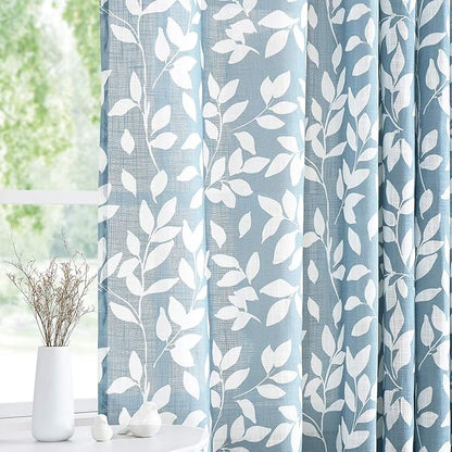 Treatmentex Blue Semi-Sheer Curtains - Image 2