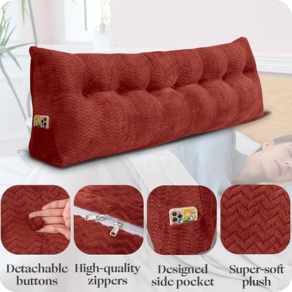 Large Bolster Triangular Headboard Wedge Backrest Positioning Support Bed Rest - Image 3