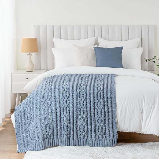 Battilo Bluish Grey Throw Blanket - Image 7