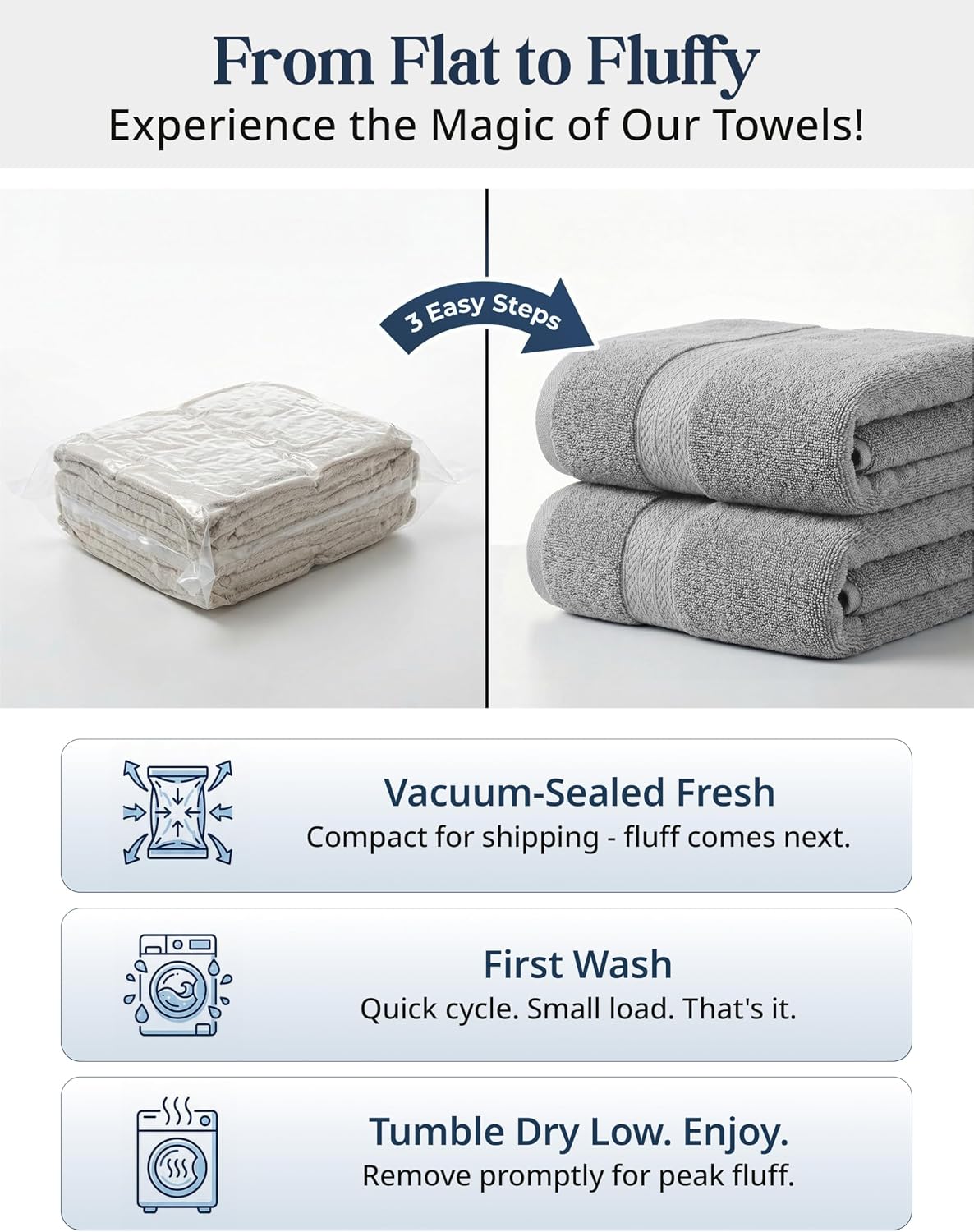 100% cotton bath towels set soft absorbent quick, close-up detail