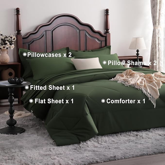 NTBAY Queen Comforter Set with Sheets, 7 Pieces Soft and Breathable Queen - Image 4