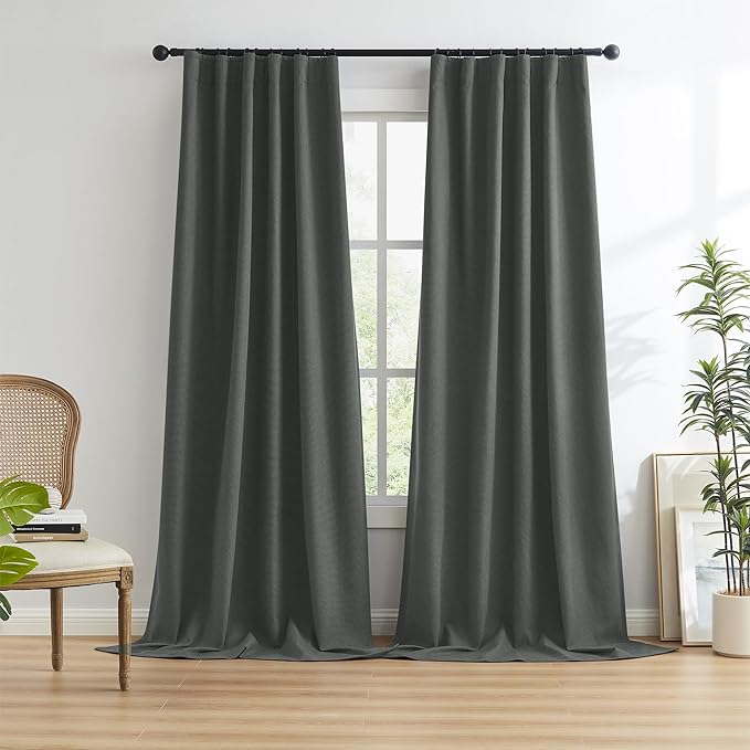 KEQIAOSUOCAI Blackout Linen Curtains - Image 2