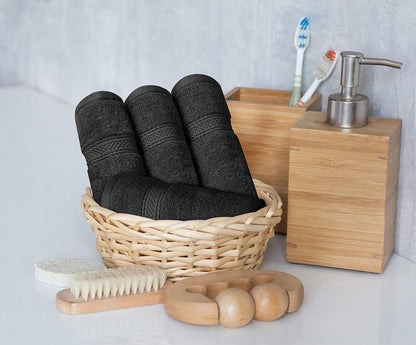 utopia towels 8 piece majestic plush luxury towel, front angle view