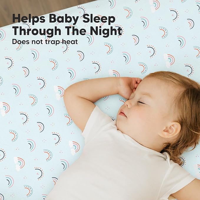 2-Pack Mini Crib Sheets Fitted - Image 5