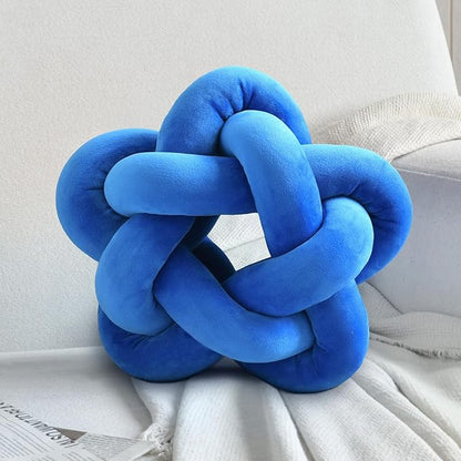 Knot Plush Throw Pillow Handmade Knotted Star Pillow Soft Sofa Lumbar Cushion - Image 7