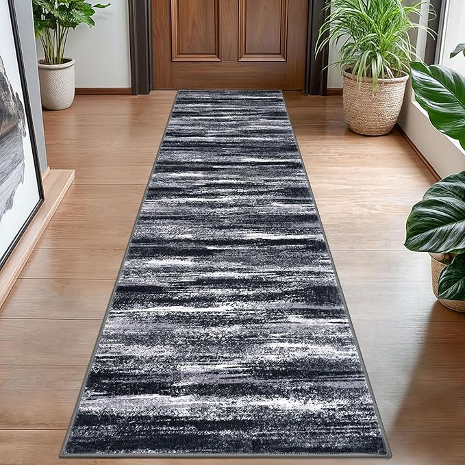 Modern Abstract Hallway Runner Rug by lansny