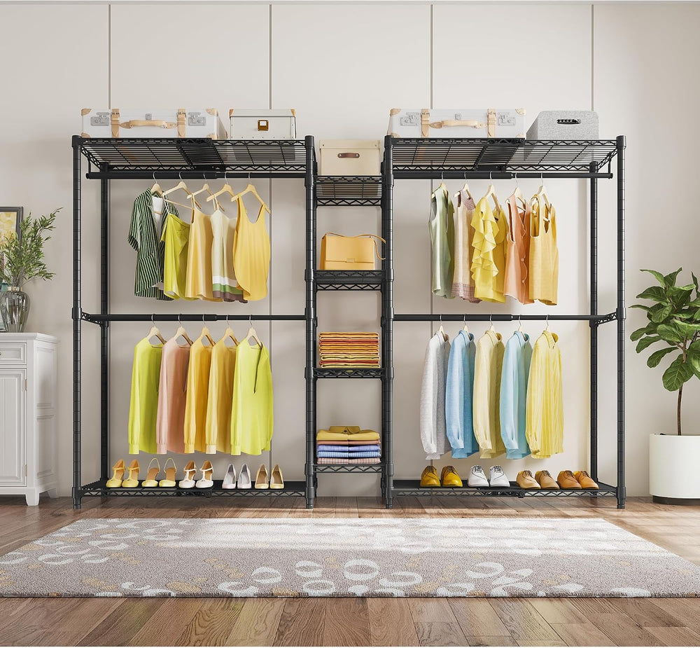 VIPEK X3 Expandable Heavy Duty Clothes Rack Closet Organizer System Black