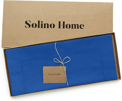 Solino Home Blue Hemstitch Table Runner 36 Inches - Image 5