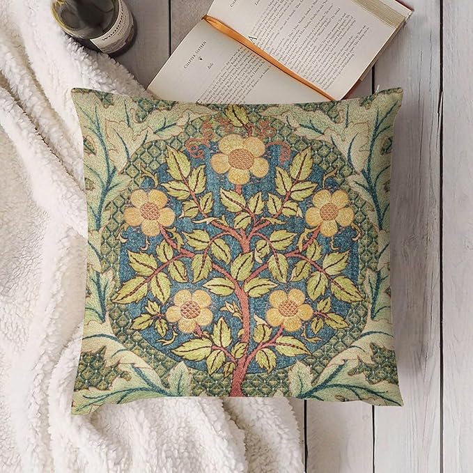 William Morris Floral Original Throw Pillow Covers Boho Art Retro Design Cozy - Image 4