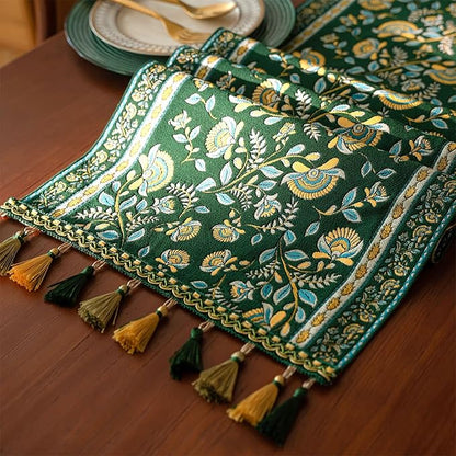13×72 Inch Table Runner, Retro-Luxury Tassels Series - Image 2