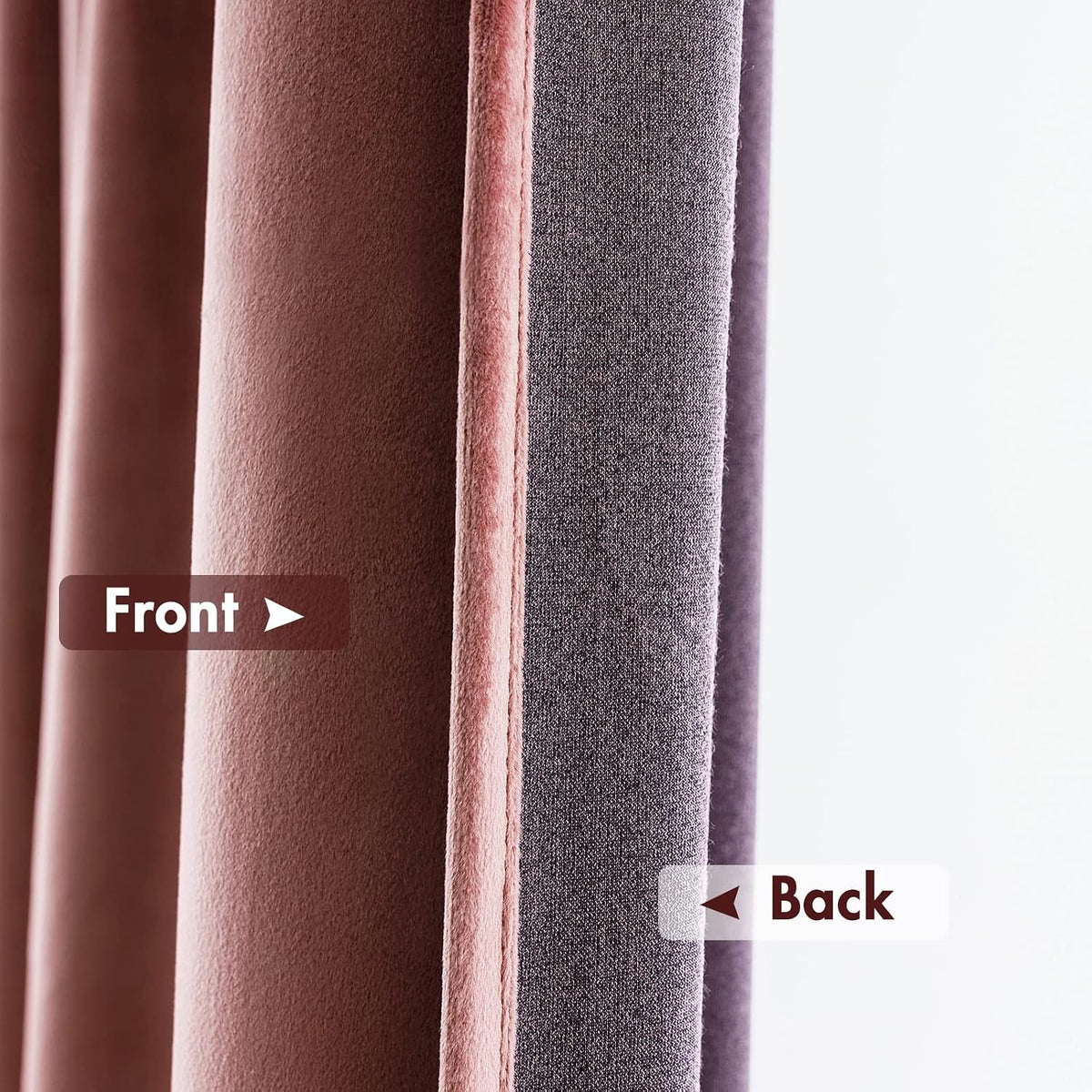 miulee dusty rose pink velvet room darkening curtains, package contents