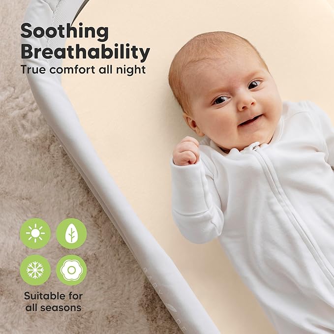 2-Pack Organic Bassinet Sheets for Girls, Boys - Image 4