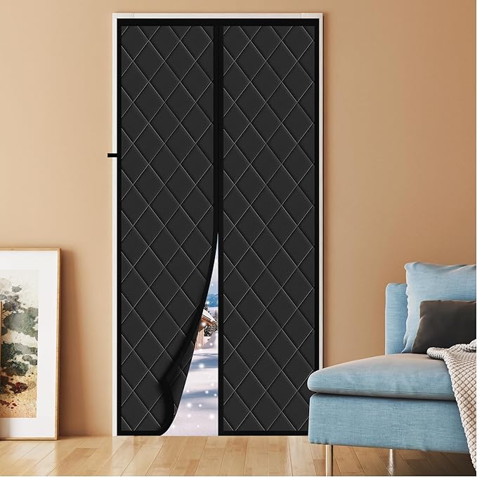 Magnetic Thermal Insulated Door Curtain, Fits Door Size 32" x 80", Durable by Welcometobuy