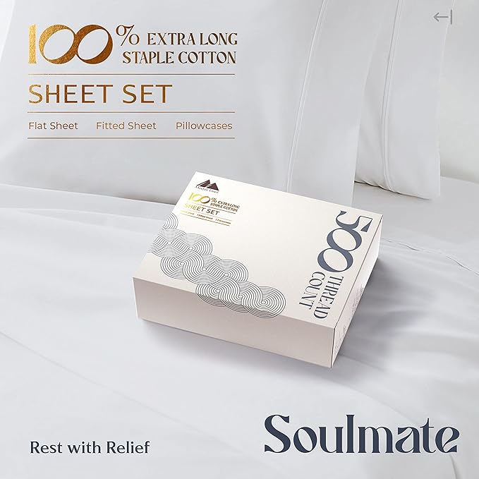 Mayfair Linen 100% Cotton Bed Sheets Queen Sheet Set - Image 4