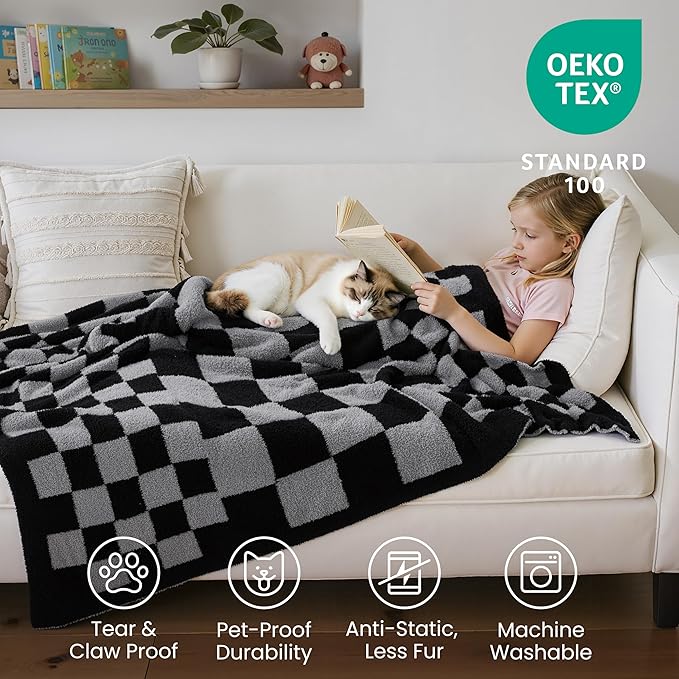 Joiedomi Throw Blanket for Couch, Cozy Cute Soft Throw Home Room Decor - Image 5