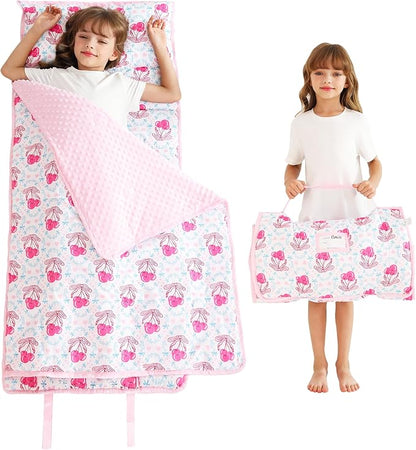 Toddler Nap Mat with Pillow and Blanket, Extra Large Rolled Napping Mats by Unknown