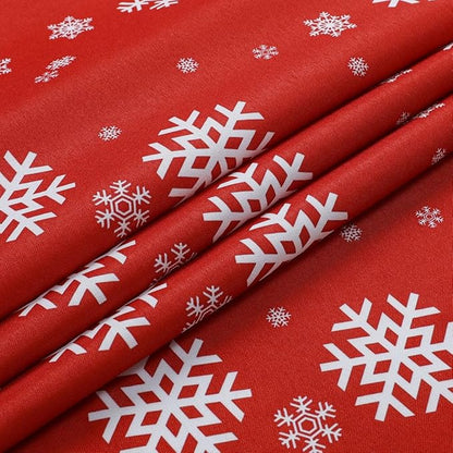 Elegant Snowflake Valance for Windows Decor 52 x 18 Inches Festive Winter Rod - Image 9