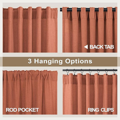 Pitalk Terracotta Curtains 84 Inches Long - Image 5