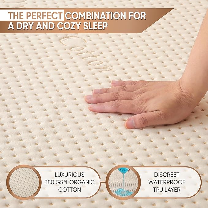 Luxury Waterproof Organic Mattress Protector King - Image 3