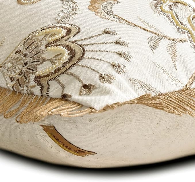 The HomeCentric King/Queen/Twin Beige Decorative Bed Runner Full 68"x18" Bed - Image 7