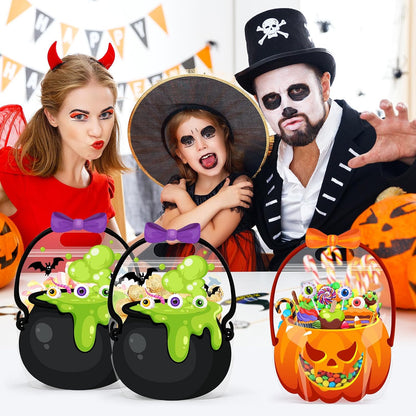 Fuutreo 50 Pcs Halloween Treat Bags with Handle, 50 Pcs, Bubble Gourd