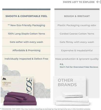 Mayfair Linen 500 Thread Count Twin Cotton Sheets - Image 2
