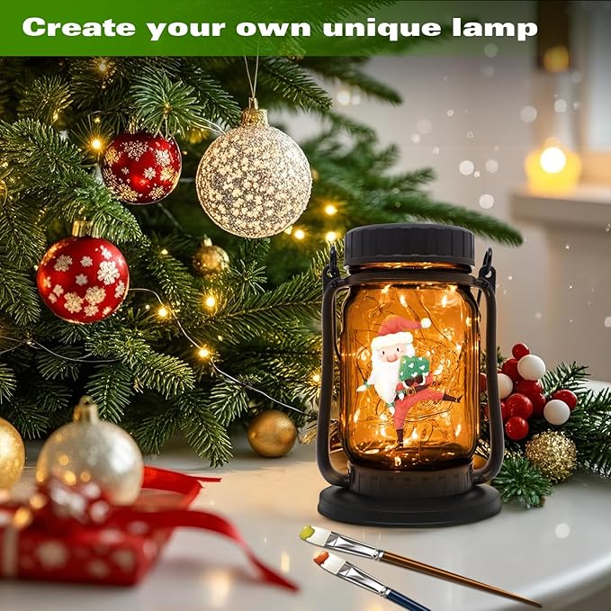 Mason Jar Lights - Solar Lantern Outdoor Waterproof, Hanging Solar Lights for Outside, Halloween, Fairy Twinkle Glass Decorative Lamp for Yard, Patio, Garden, Porch, Table, Wedding, Pack 2 (2 Pack)