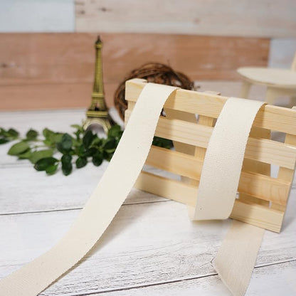 CT CRAFT LLC Ivory Cotton Ribbon 7/8" x 10 Yards - Image 4