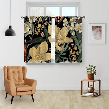 Aimego Boho Floral Kitchen Curtains - Image 2